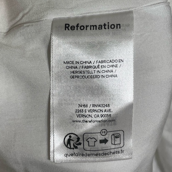 Reformation Coucou Linen Midi Dress in White - Picture 10 of 16